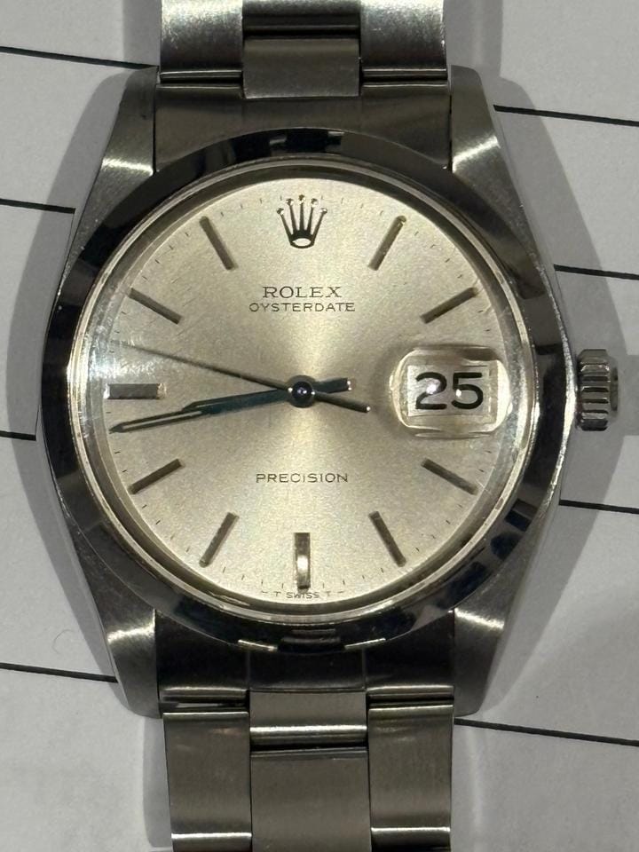 Rolex | Oysterdate Precision | 6694 | Steel | 34 x 36 mm | Steel | Silver | Manual winding