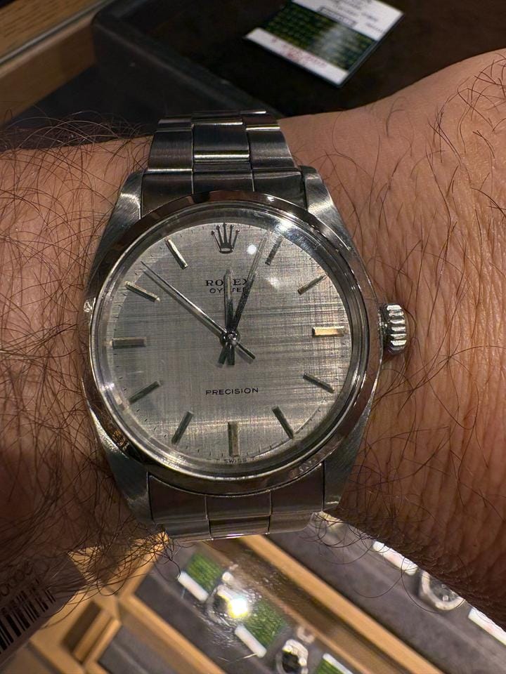 Rolex | Oysterdate Precision | 6694 | Steel | 34 x 36 mm | Steel | Silver | Manual winding