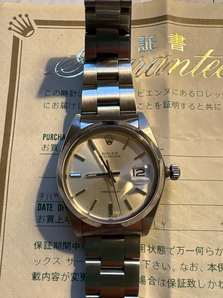 Rolex | Oysterdate Precision | 6694 | Steel | 34 x 36 mm | Steel | Silver | Manual winding