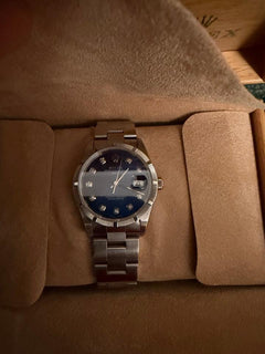 Rolex | Oyster Perpetual | 15210 | Steel | 34 mm | Steel | Blue | Automatic