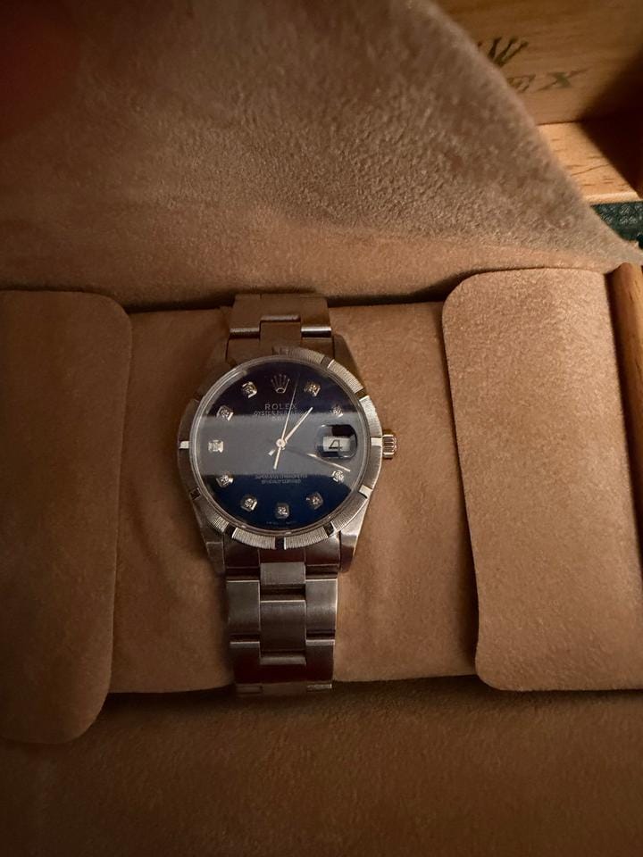 Rolex | Oyster Perpetual | 15210 | Steel | 34 mm | Steel | Blue | Automatic