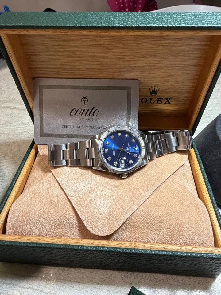 Rolex | Oyster Perpetual | 15210 | Steel | 34 mm | Steel | Blue | Automatic