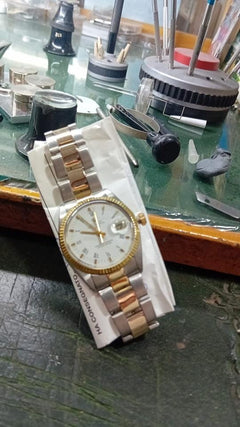 Rolex | Oyster Perpetual | 1500 | Steel | 34 mm | Gold/Steel | White | Automatic