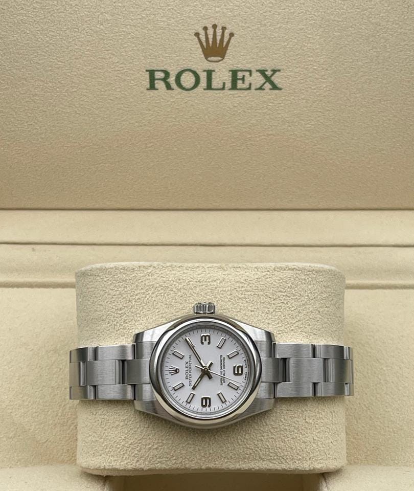 Rolex | Oyster Perpetual | 176200 | Steel | 26 x 29 mm | Steel | White | Automatic