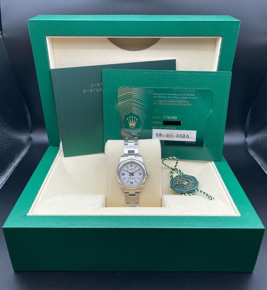 Rolex | Oyster Perpetual | 176200 | Steel | 26 x 29 mm | Steel | White | Automatic