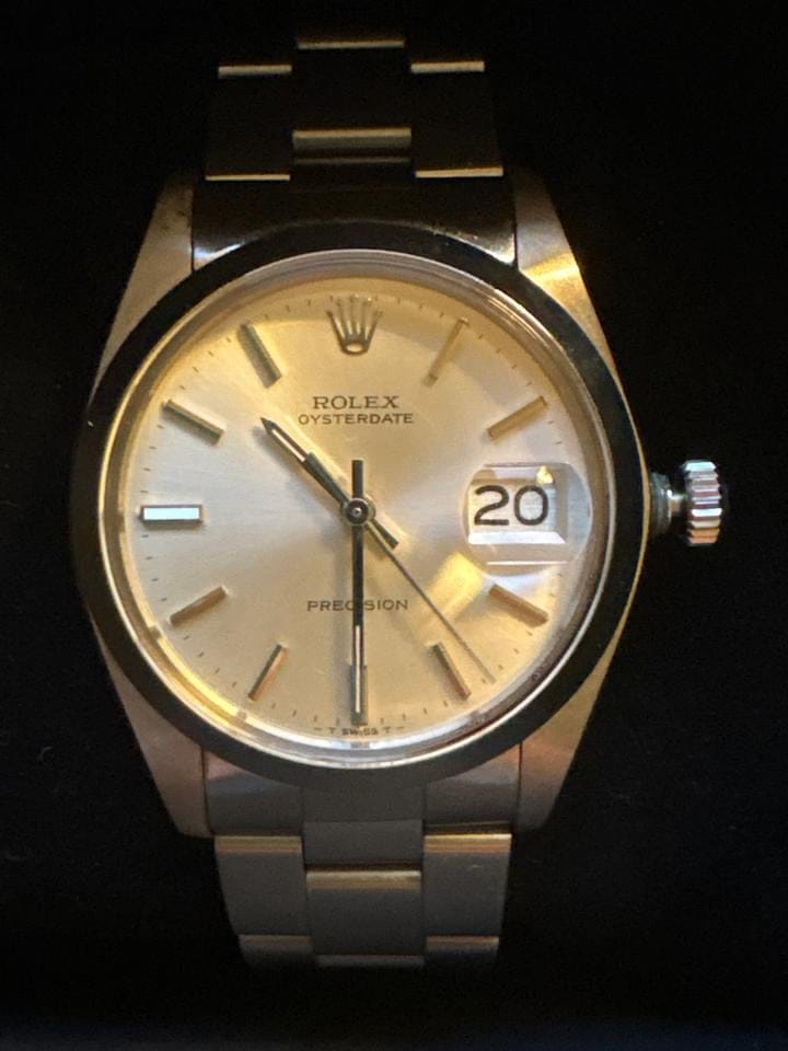 Rolex | Oysterdate Precision | 6694 | Steel | 34 x 40 mm | Steel | Silver (solid) | Manual winding
