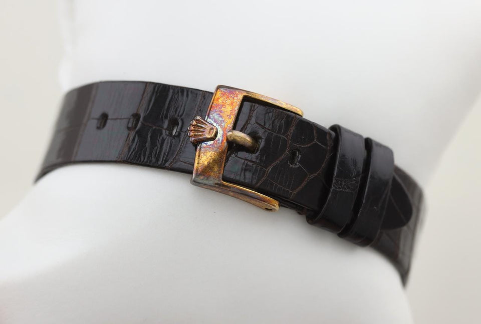 Rolex | Cellini | 4112/8 | Yellow gold | 32 mm | Leather | Gold | Manual winding