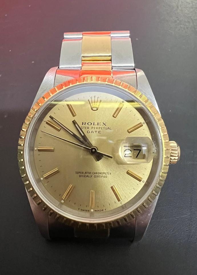 Rolex | Oyster Perpetual | 15223 | Gold/Steel | 34 mm | Gold/Steel | Champagne | Automatic