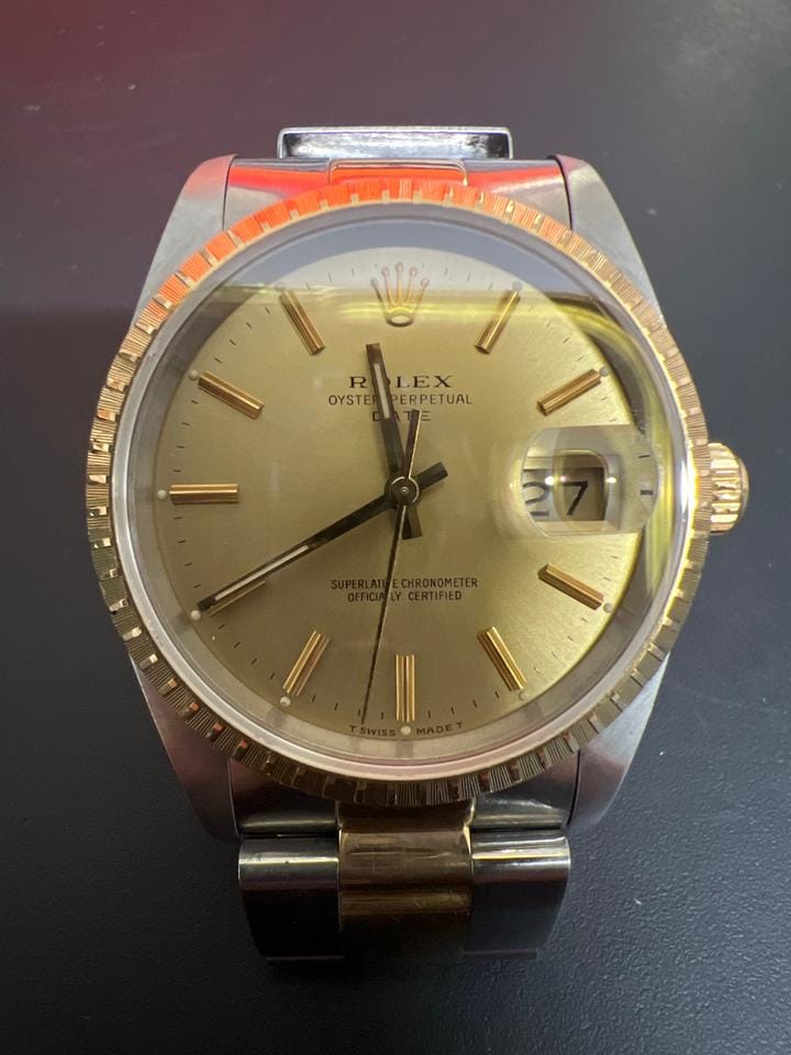 Rolex | Oyster Perpetual | 15223 | Gold/Steel | 34 mm | Gold/Steel | Champagne | Automatic
