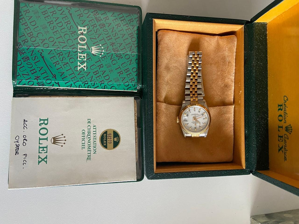 Rolex | Datejust | 68273 | Yellow gold | 31 mm | Gold/Steel | White | Automatic