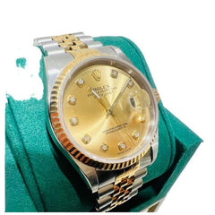 Rolex | Datejust | 16233 | Gold/Steel | 36 mm | Champagne | Automatic