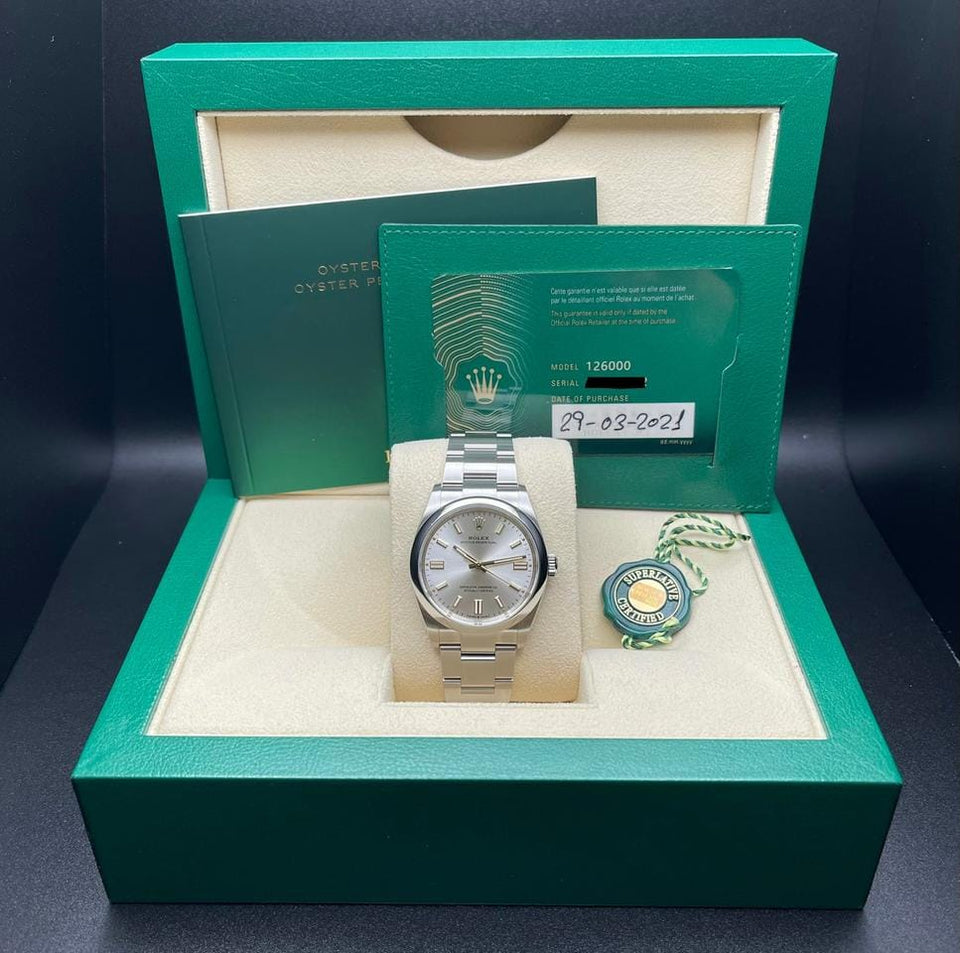 Rolex | Oyster Perpetual | 126000 | Steel | 36 mm | Steel | Silver | Automatic