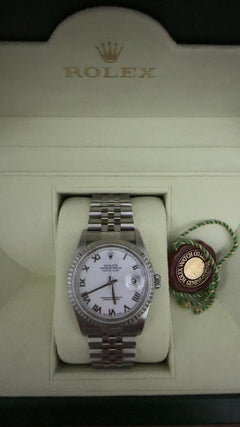 Rolex | Datejust | 16220 | Steel | 36 mm | Steel | White | Automatic