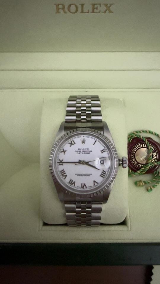 Rolex | Datejust | 16220 | Steel | 36 mm | Steel | White | Automatic
