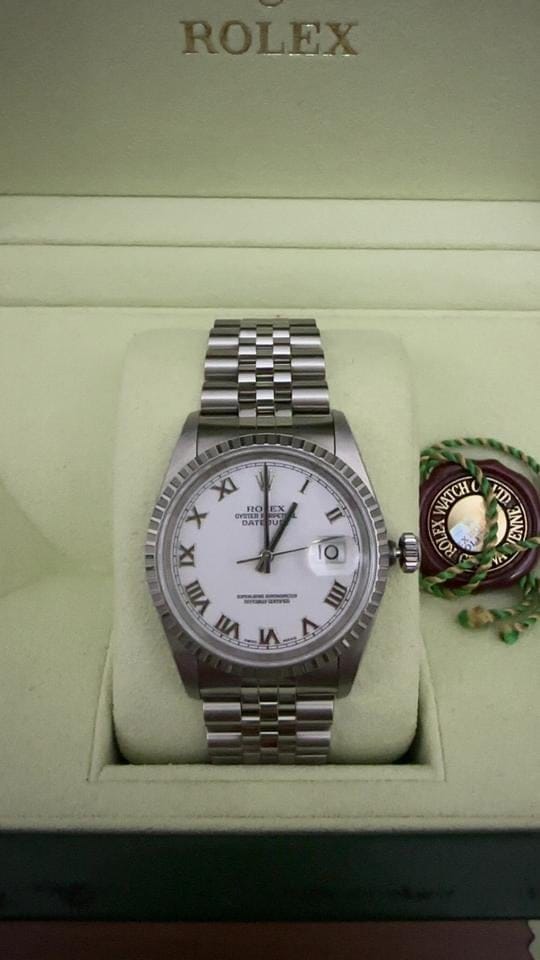 Rolex | Datejust | 16220 | Steel | 36 mm | Steel | White | Automatic