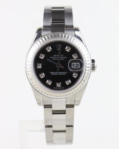 Rolex | Datejust | 179174 | White gold and steel | 26 mm | Steel | Black | Automatic