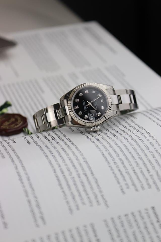 Rolex | Datejust | 179174 | White gold and steel | 26 mm | Steel | Black | Automatic