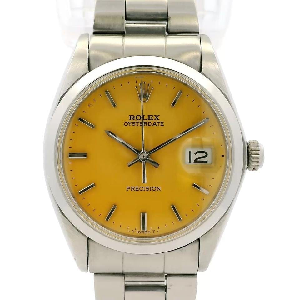 Rolex | Oysterdate Precision | 6694 | Steel | 34 mm | Steel | Yellow | Manual winding