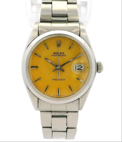 Rolex | Oysterdate Precision | 6694 | Steel | 34 mm | Steel | Yellow | Manual winding