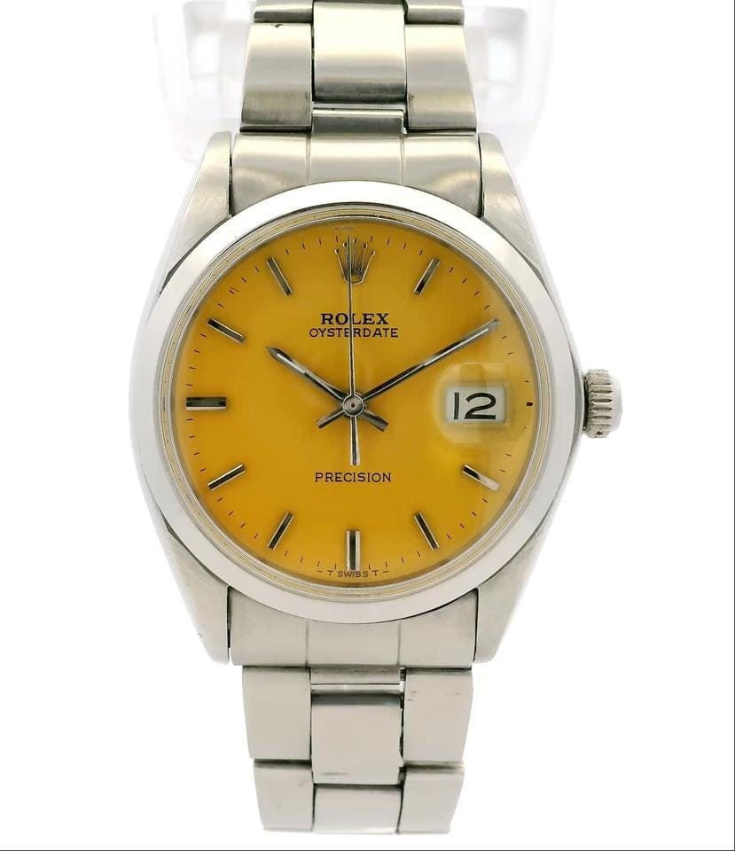 Rolex | Oysterdate Precision | 6694 | Steel | 34 mm | Steel | Yellow | Manual winding