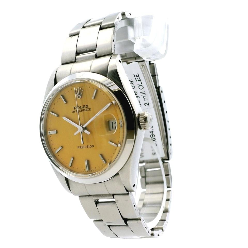 Rolex | Oysterdate Precision | 6694 | Steel | 34 mm | Steel | Yellow | Manual winding