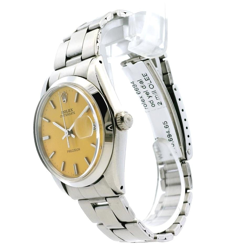 Rolex | Oysterdate Precision | 6694 | Steel | 34 mm | Steel | Yellow | Manual winding