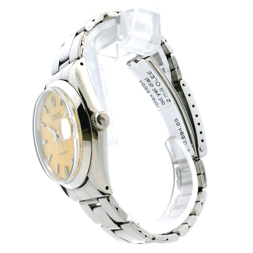 Rolex | Oysterdate Precision | 6694 | Steel | 34 mm | Steel | Yellow | Manual winding