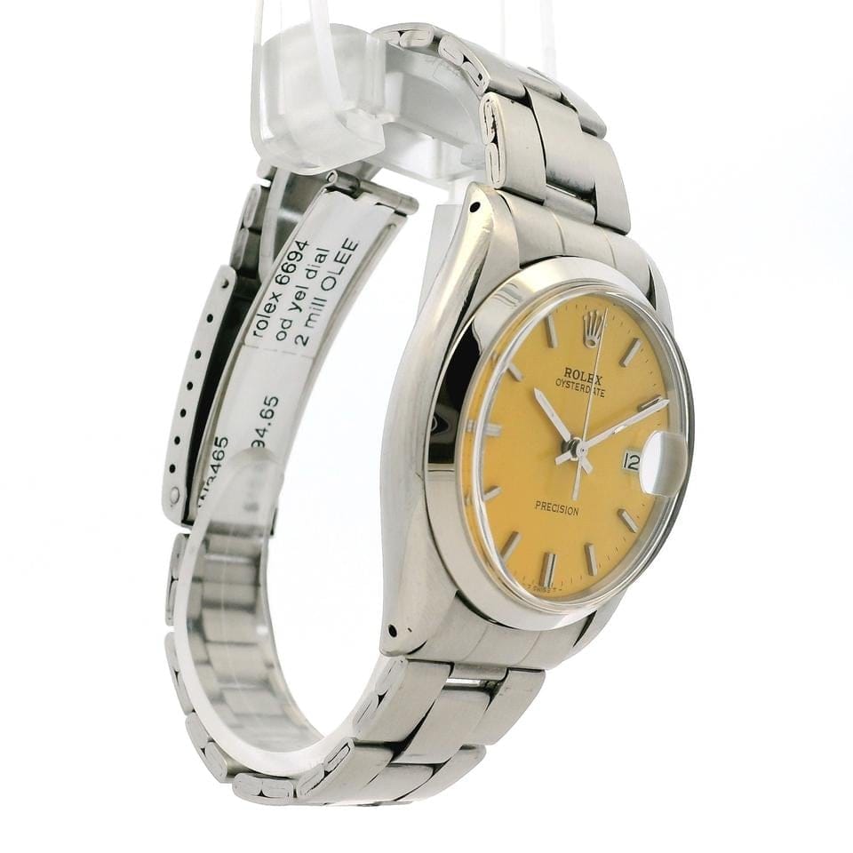 Rolex | Oysterdate Precision | 6694 | Steel | 34 mm | Steel | Yellow | Manual winding