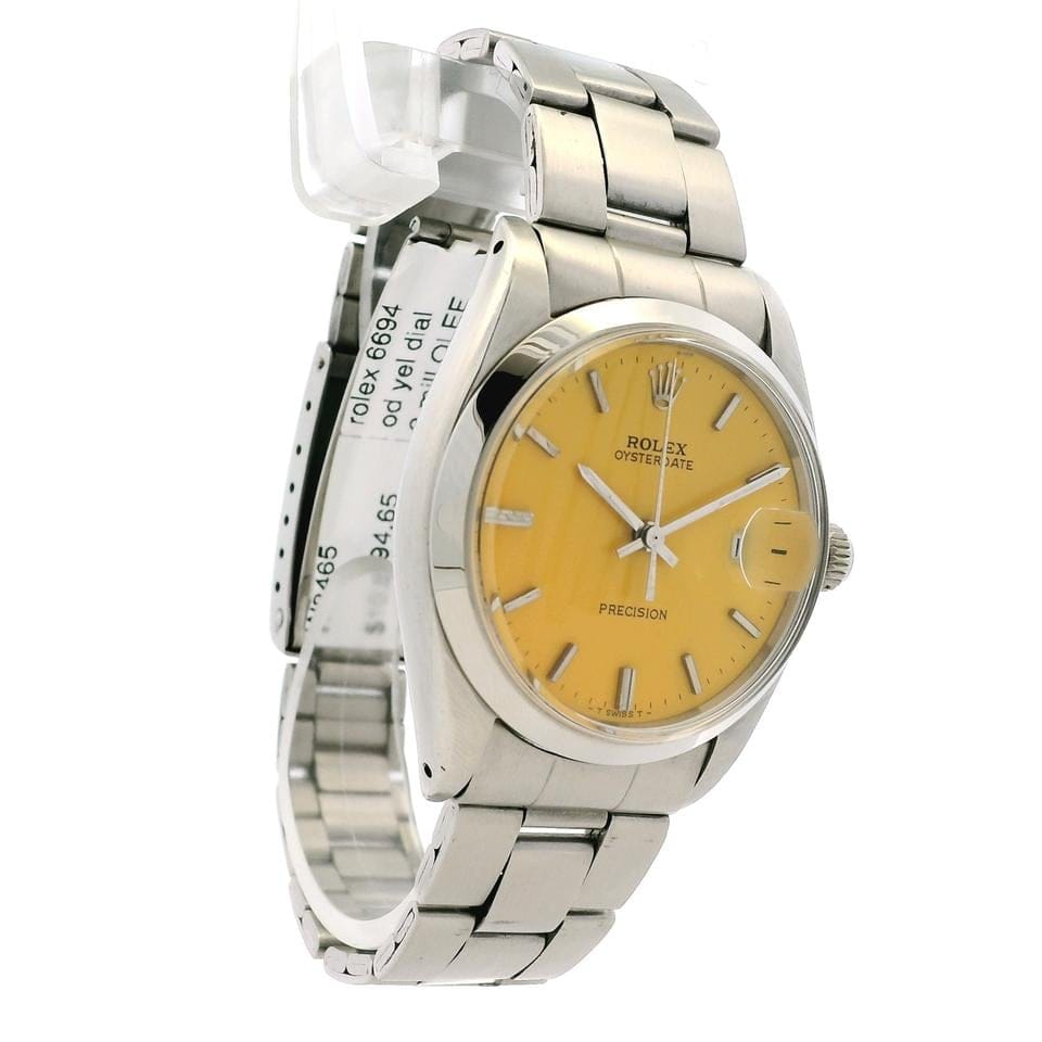 Rolex | Oysterdate Precision | 6694 | Steel | 34 mm | Steel | Yellow | Manual winding