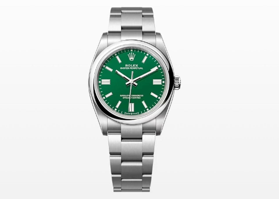 Rolex | Oyster Perpetual | M126000-0005 | Steel | 36 mm | Steel | Green | Automatic