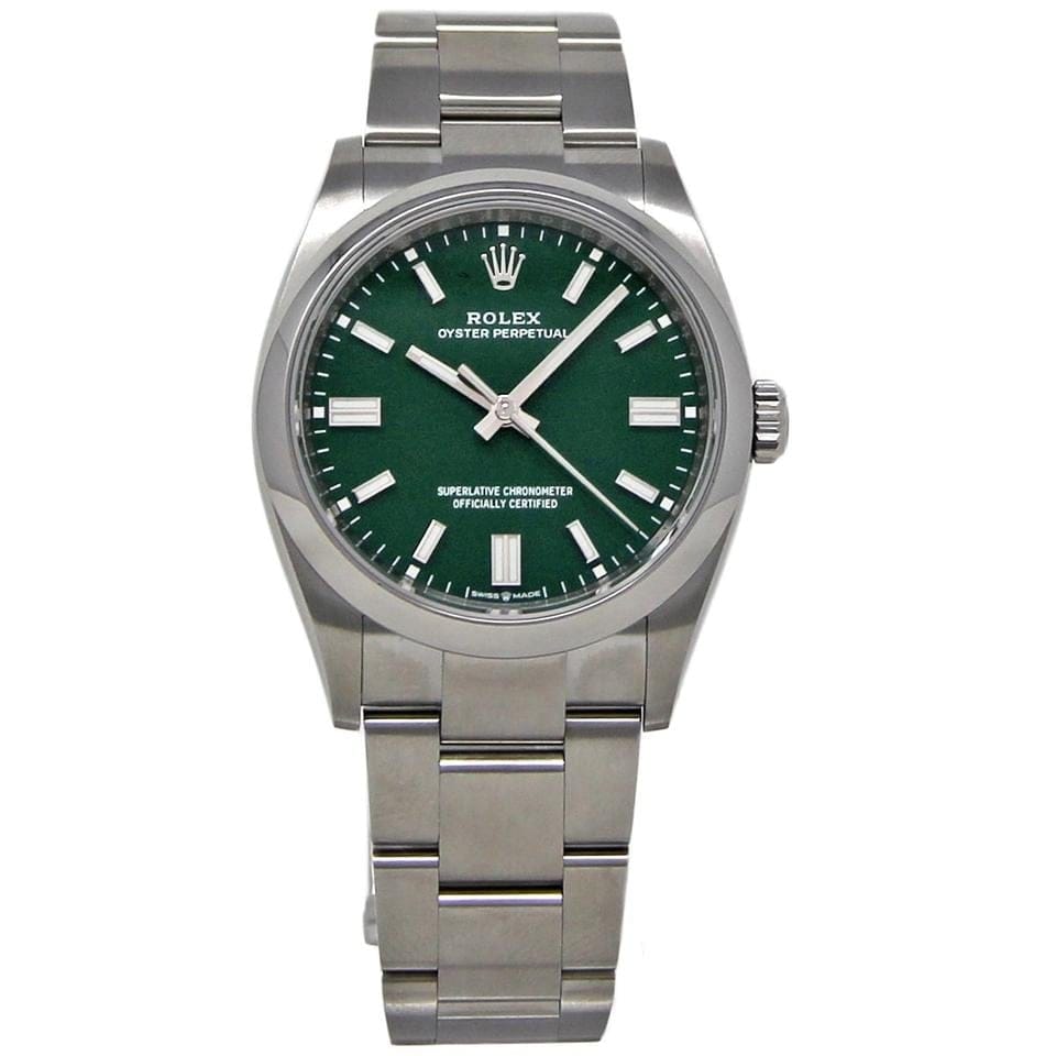 Rolex | Oyster Perpetual | 116000 | Steel | 36 mm | Steel | Green | Automatic
