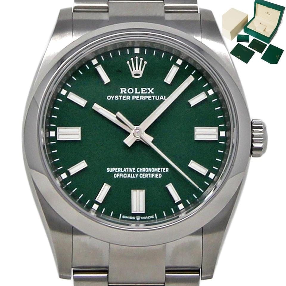 Rolex | Oyster Perpetual | 116000 | Steel | 36 mm | Steel | Green | Automatic