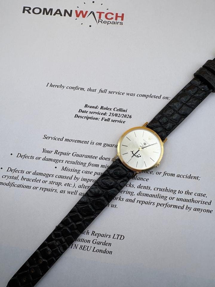 Rolex | Cellini | 4112 | Yellow gold | 32 x 38 mm | Leather | White | Manual winding