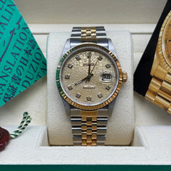 Rolex | Datejust | 16233 | Yellow gold | 36 mm | Gold/Steel | Champagne | Automatic