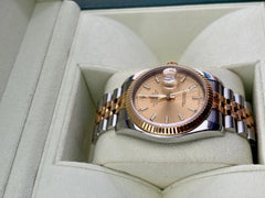 Rolex | Datejust | 116233 | Yellow gold | 36 mm | Gold/Steel | Champagne | Automatic