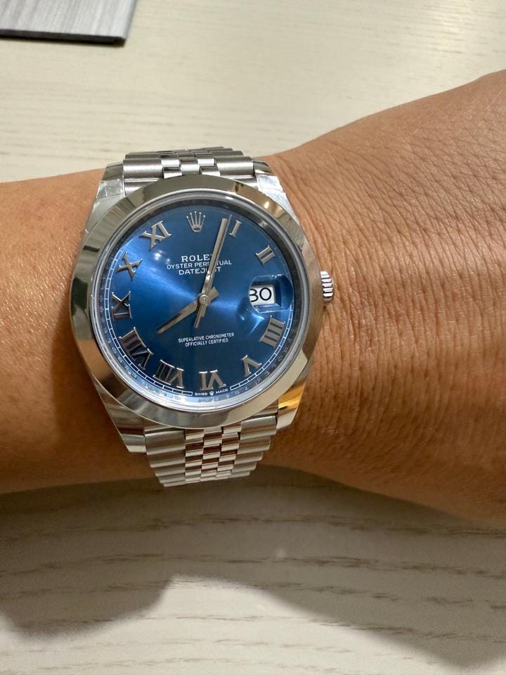 Rolex | Datejust | 126300 | Sapphire crystal | 41 x 48 mm | Steel | Blue | Automatic