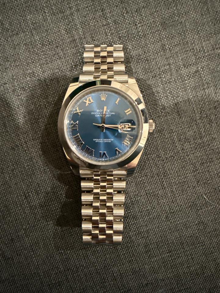 Rolex | Datejust | 126300 | Sapphire crystal | 41 x 48 mm | Steel | Blue | Automatic