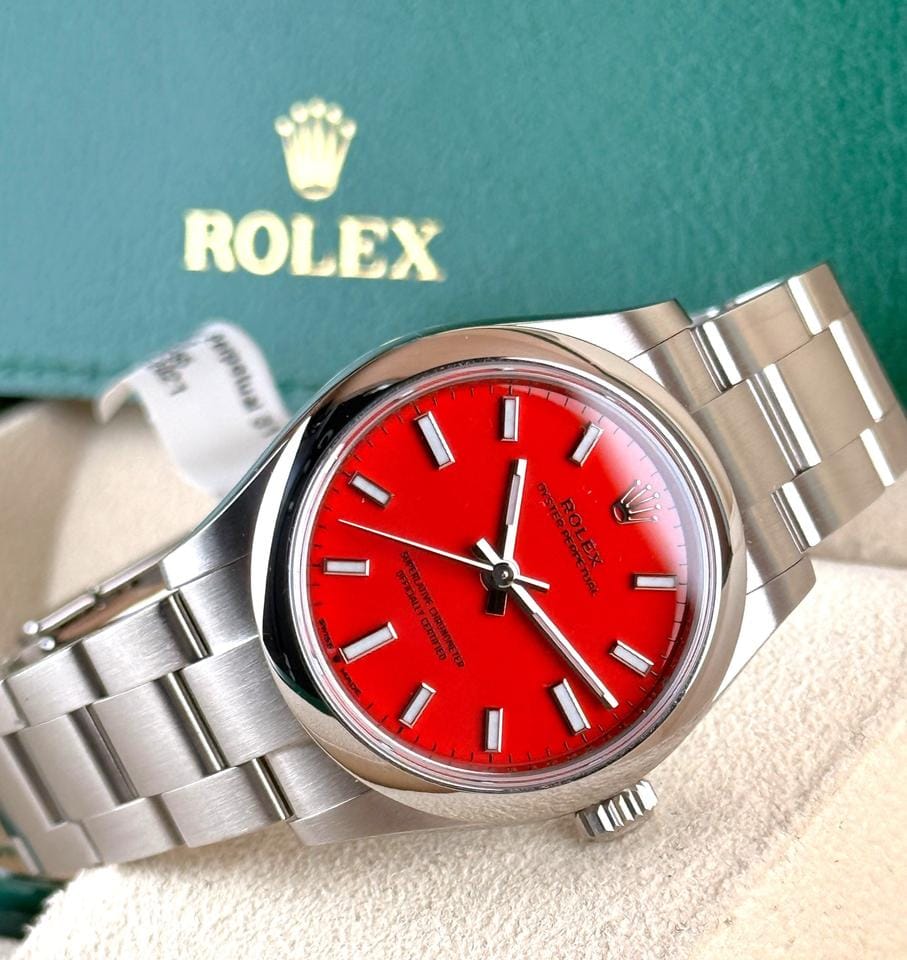 Rolex | Oyster Perpetual | 277200 | Steel | 31 mm | Steel | Red | Automatic