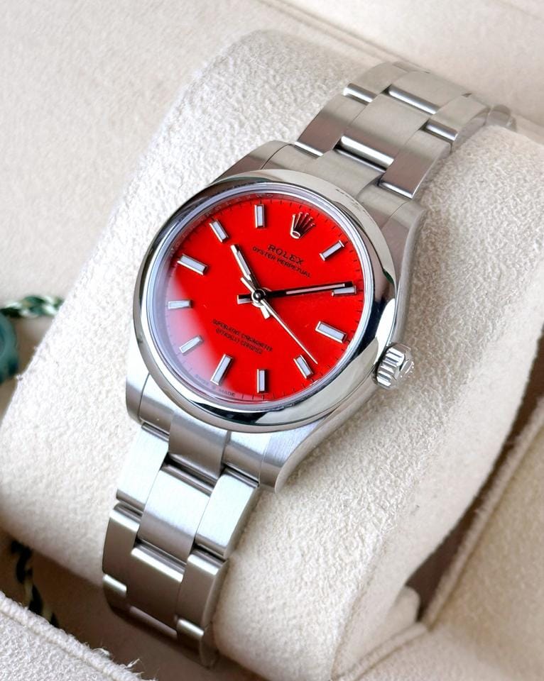 Rolex | Oyster Perpetual | 277200 | Steel | 31 mm | Steel | Red | Automatic