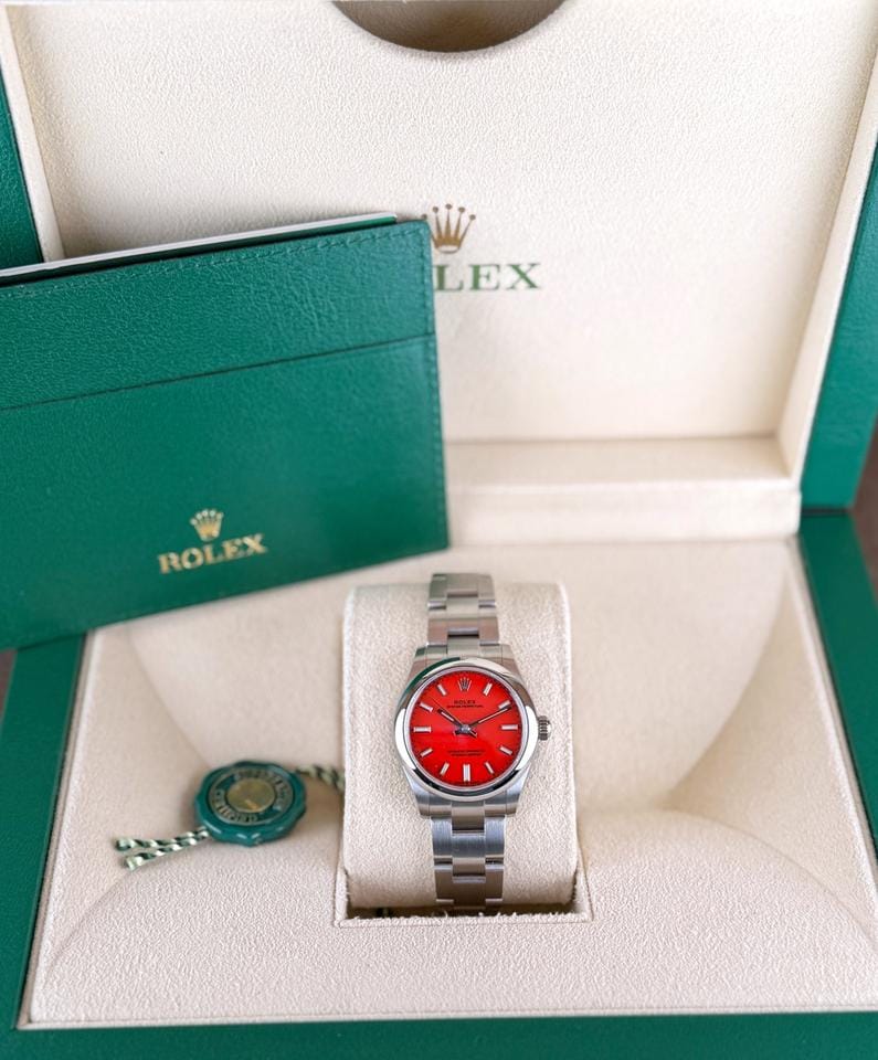 Rolex | Oyster Perpetual | 277200 | Steel | 31 mm | Steel | Red | Automatic