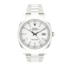 Rolex Datejust 41 Ref. 126300 White Dial Steel Full Set LC100