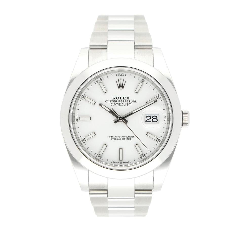 Rolex Datejust 41 Ref. 126300 White Dial Steel Full Set LC100
