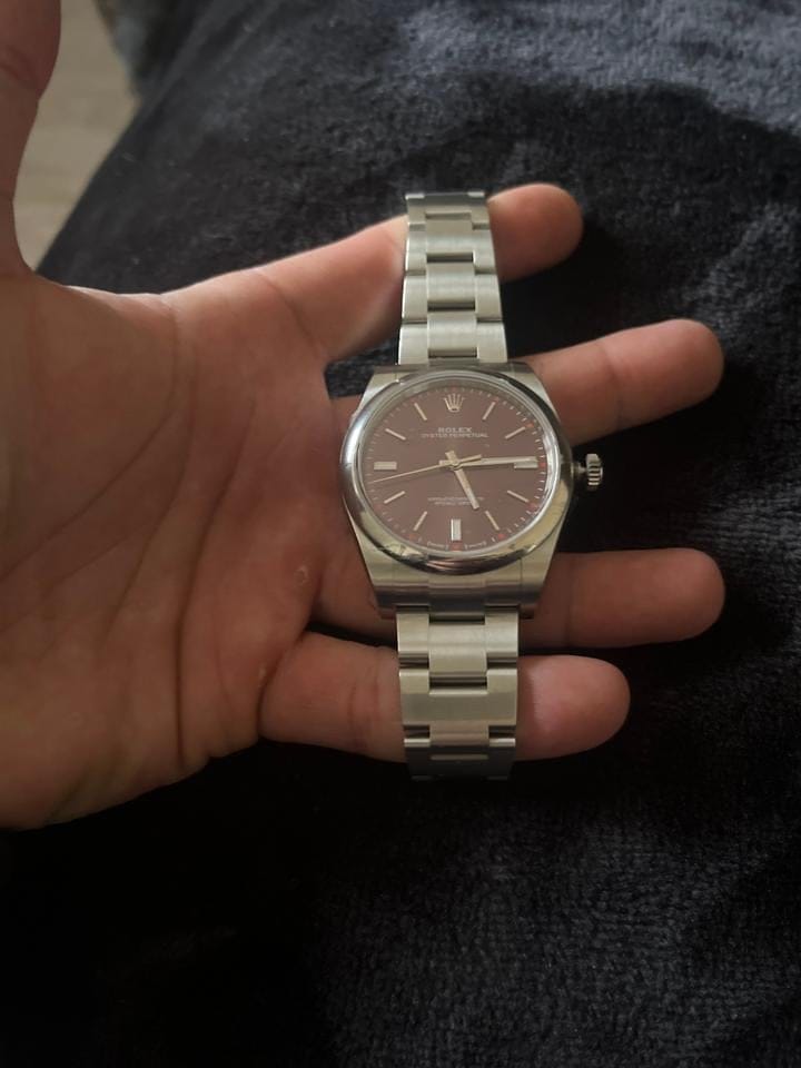 Rolex Oyster Perpetual Fully factory stickered with original box and paper work.