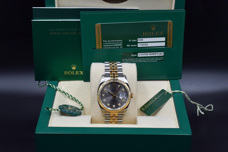 Rolex | Datejust | 116233 | Gold/Steel | 36 mm | Gold/Steel | Silver | Automatic