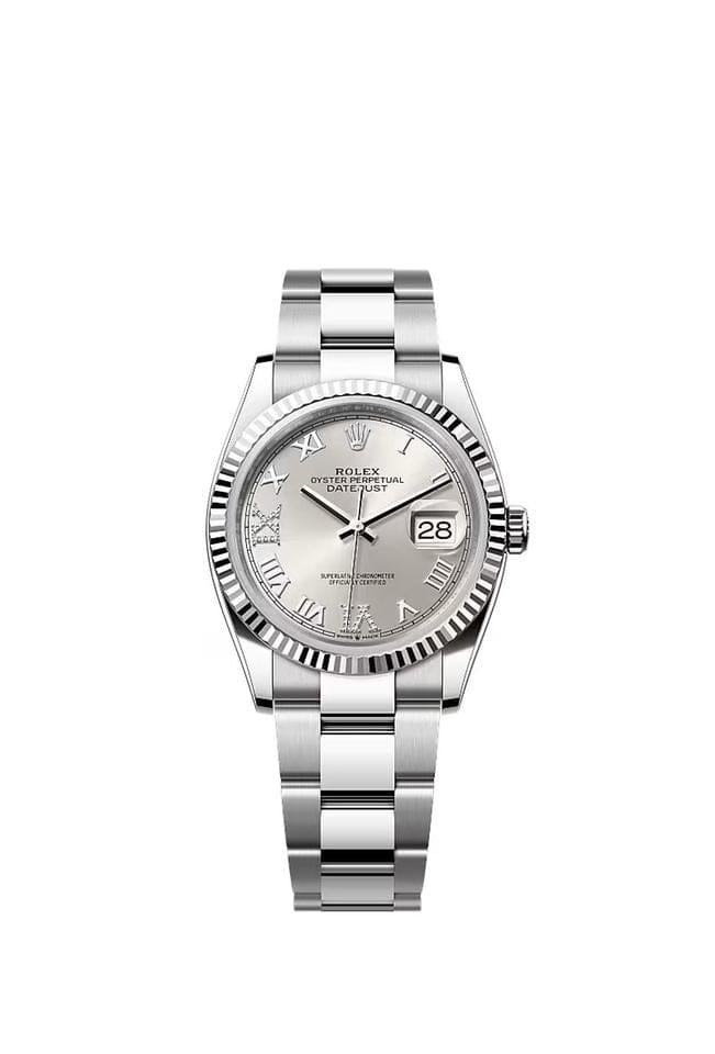 Rolex | Datejust | 126234 | White gold | 36 mm | Steel | Silver | Automatic