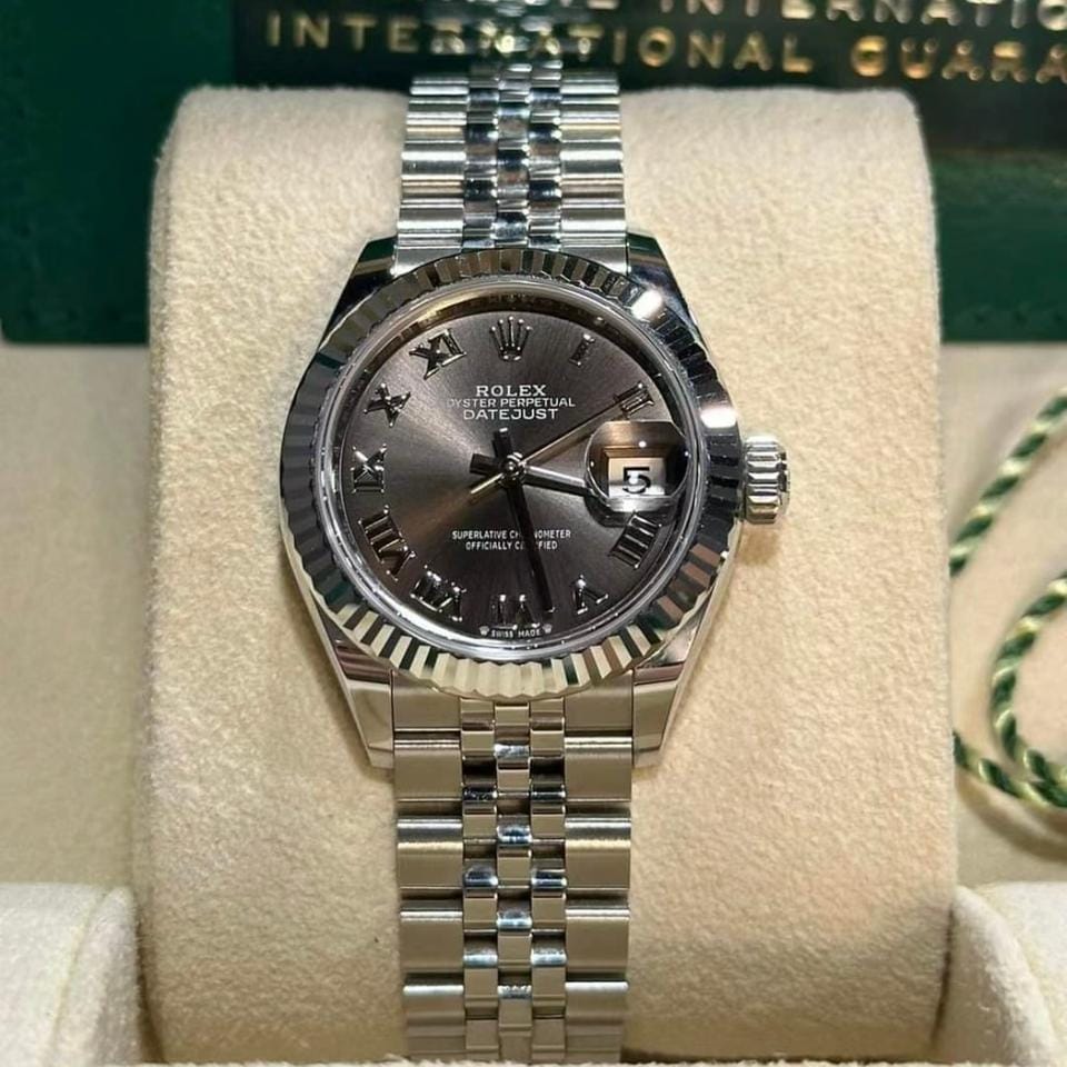Rolex | Datejust | 279174 GREY ROMAN JUB | White gold | 28 mm | Steel | Grey | Automatic