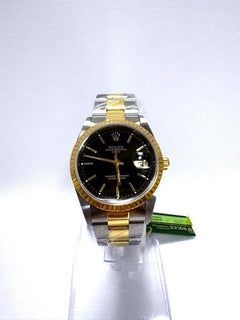 Rolex | Oyster Perpetual | 15223 | Gold/Steel | 34 mm | Gold/Steel | Black | Automatic