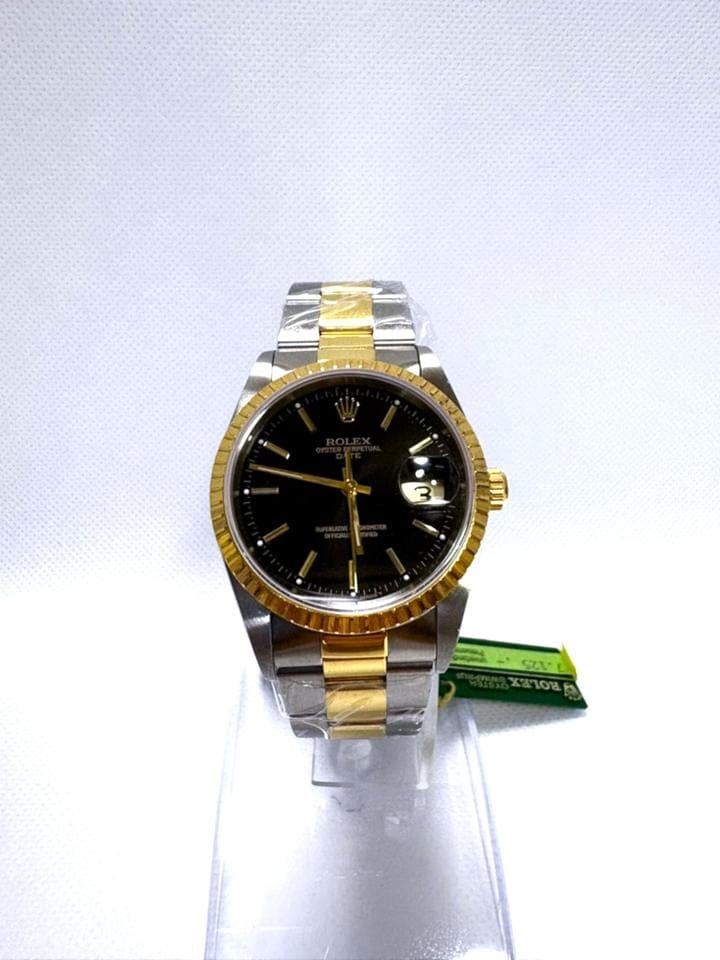 Rolex | Oyster Perpetual | 15223 | Gold/Steel | 34 mm | Gold/Steel | Black | Automatic