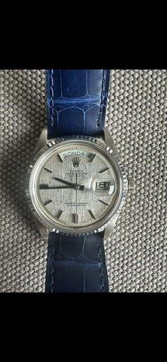 Rolex | Day-Date | 1803 | White gold | 36 mm | Alligator skin | Silver | Automatic