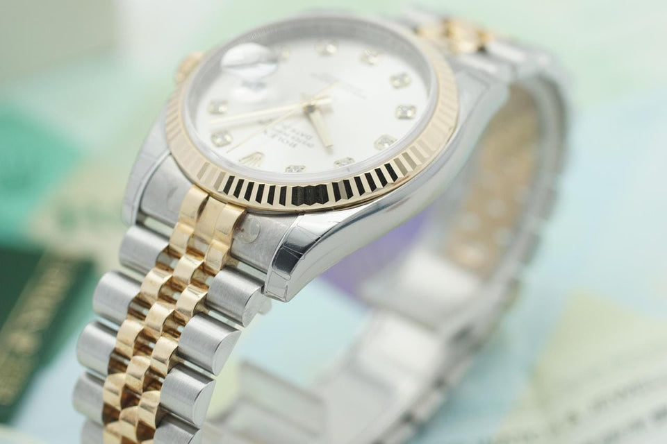 Rolex | Datejust | 116233 | Yellow gold | 36 mm | Gold/Steel | Grey | Automatic